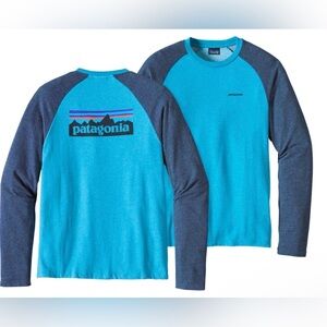 Patagonia P-6 Logo Lightweight Sweatshirt Men Large Organic Cotton Double-Sided